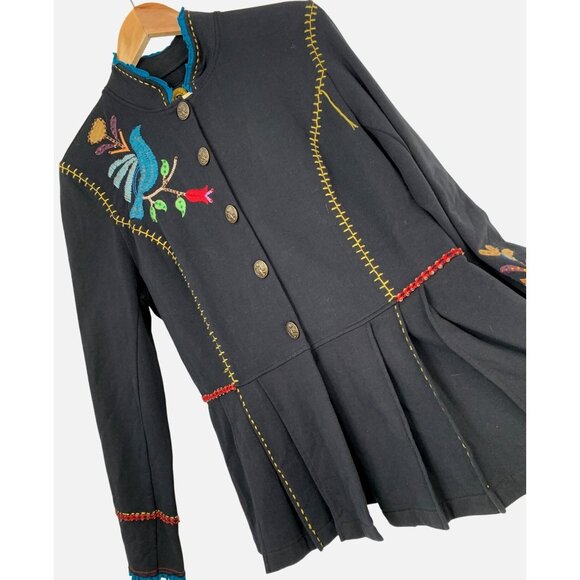 Double D Ranch XS/S Black Stretch Knit Blazer RH10469 GUC Western Couture - Picture 2 of 11